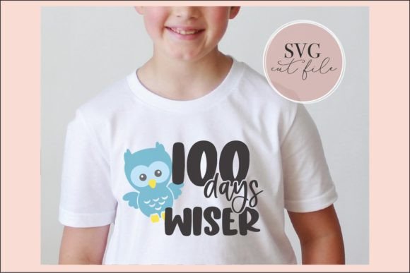 100 Days Wiser Boy Svg Graphics
