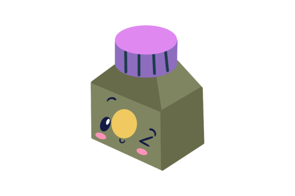 Back to School Ink Kawai Icon Graphics