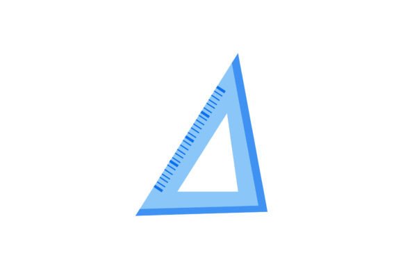 Back to School Triangle Ruler Icon: Graphics and Icons for Real Projects