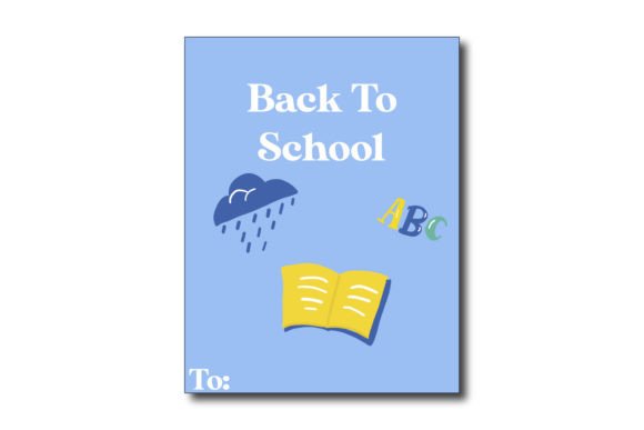 Blue Card Back to School Graphics and Crafts