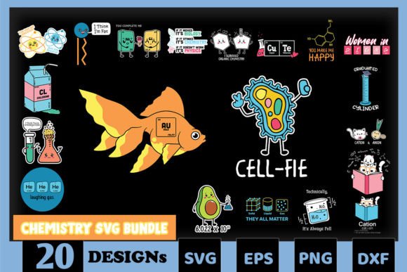 Chemistry Puns SVG Bundle: Graphics and Crafts for Creative Publishing