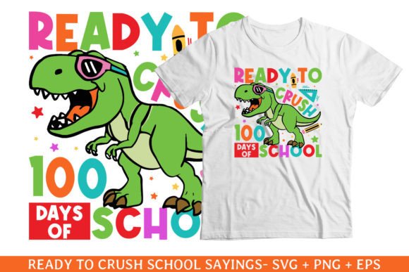 Crushed 100 Days of School Svg Design