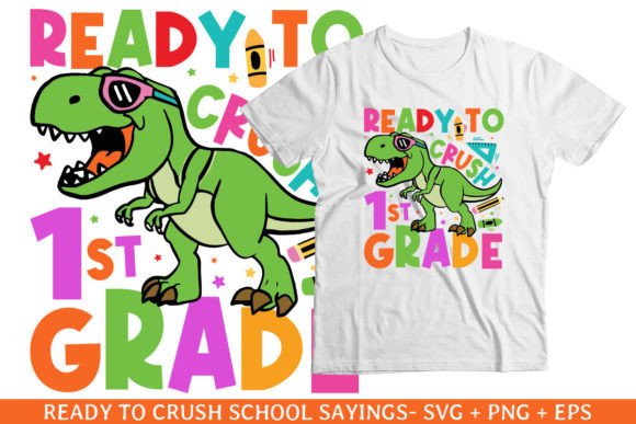 Crushed 1st Grade of School Svg Design