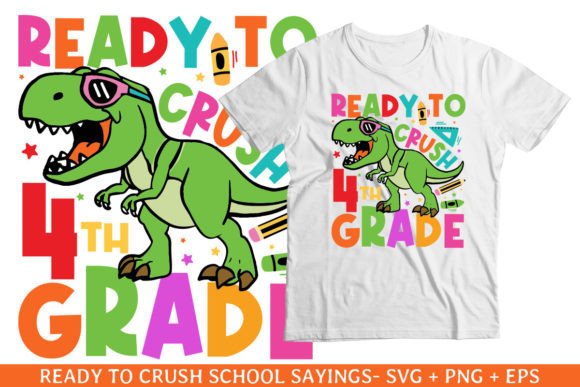 Crushed 4th Grade of School Svg Design