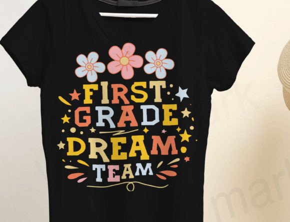 First Grade Dream Team Svg, Retro Back Graphics