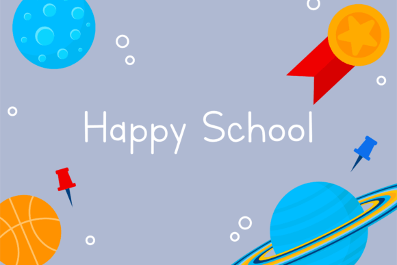 Grey Stationary Background Back ToSchool Graphics