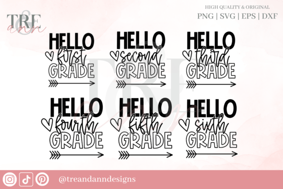 Hello School Bundle: Graphics for T-Shirt Designs