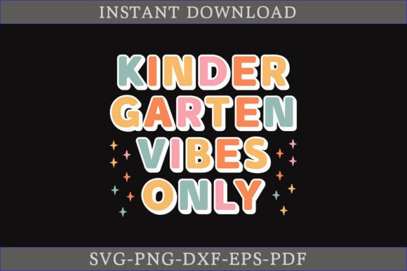 Kindergarten Vibes Only Retro T-shirt Graphics