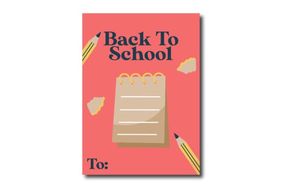 Pink Card Back to School Stationary: Graphics & Crafts for Branding