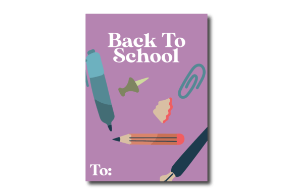 Purple Card Back to School Stationary