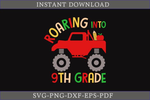 Roaring into 9th Grade SVG Cut File