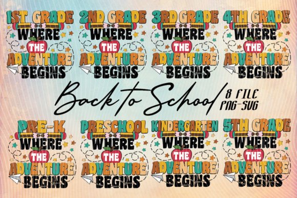 School Where the Adventure Begin T-shirt Graphics & Crafts